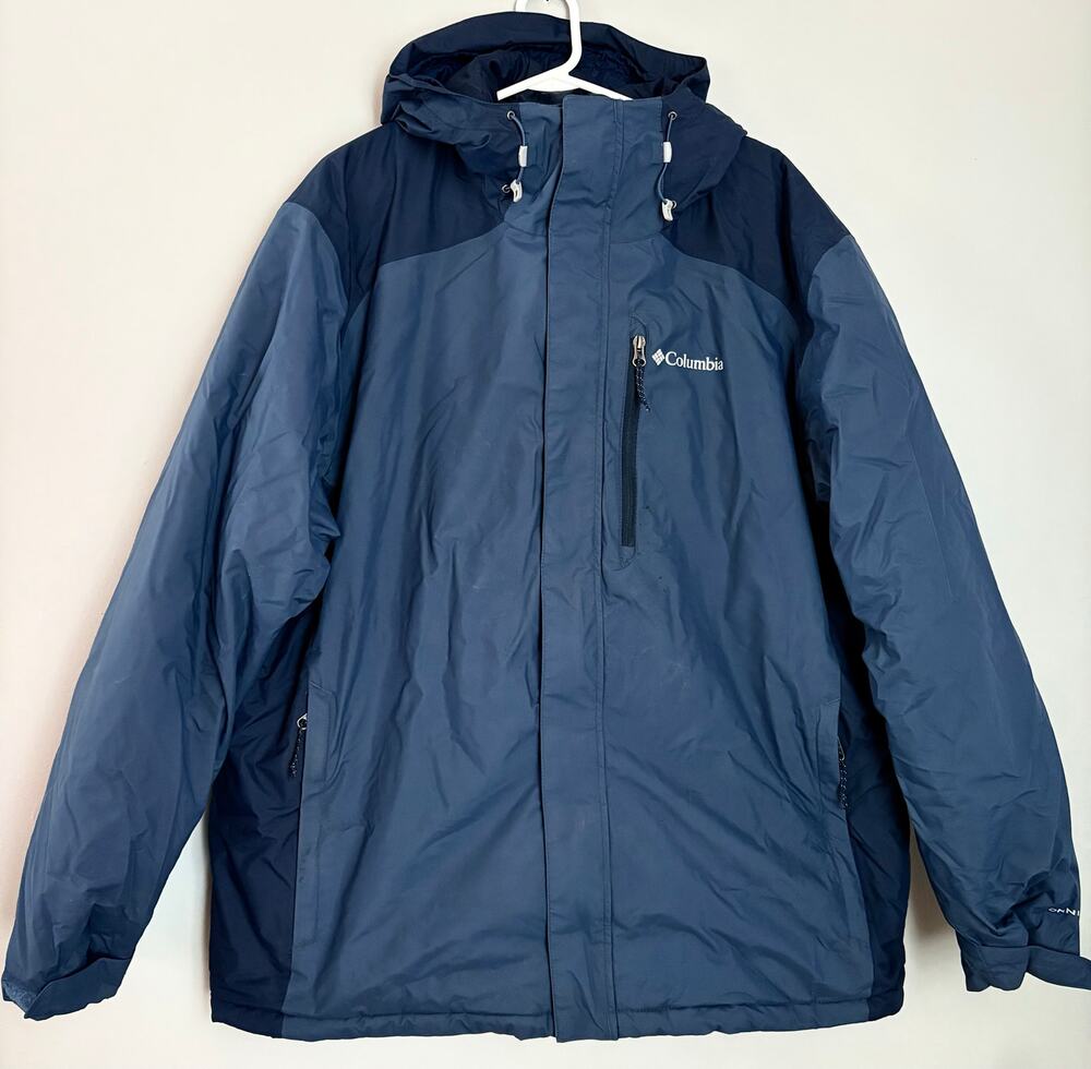 Columbia Coat Jacket Tipton Peak Omni Heat Omni Tech Insulated Men’s XXL Blue